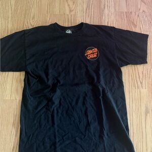 Santa Cruz Skateboards Black and Orange Tee